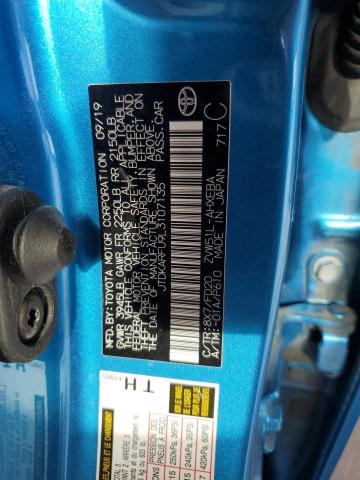 2020 TOYOTA PRIUS L JTDKARFU9L3107135