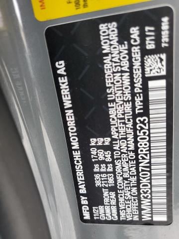 2022 Mini Cooper VIN: WMW33DK07N2R80523 Lot: 59374814