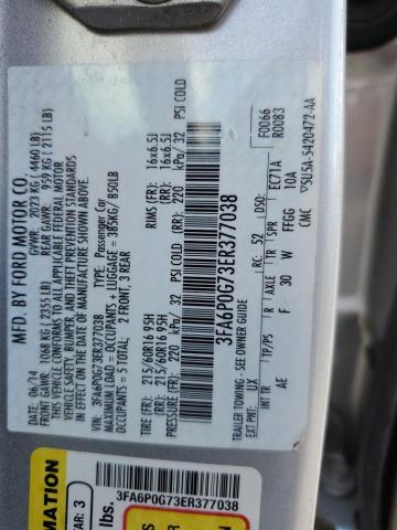 VIN 3FA6P0G73ER377038 2014 Ford Fusion, S no.12