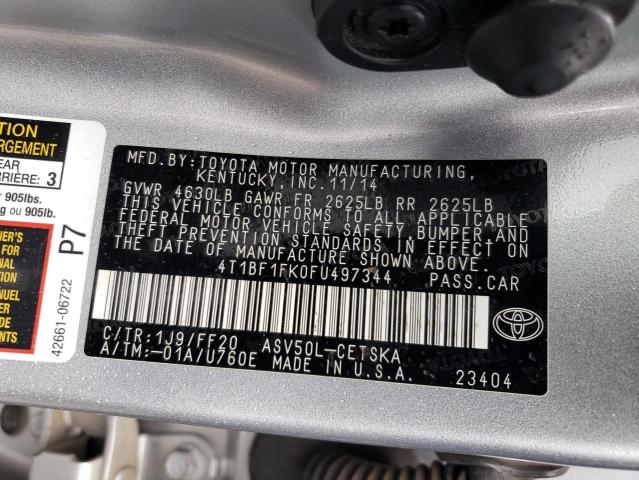 VIN 4T1BF1FK0FU497344 2015 Toyota Camry, LE no.12