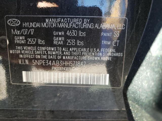 2017 Hyundai Sonata Sport VIN: 5NPE34AB3HH571842 Lot: 62244304