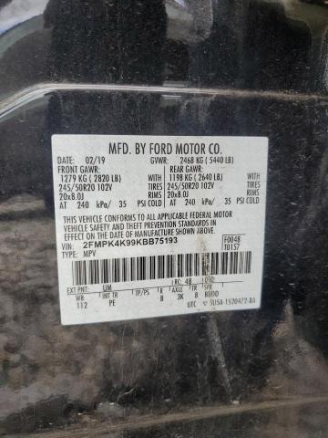 2019 FORD EDGE TITAN - 2FMPK4K99KBB75193