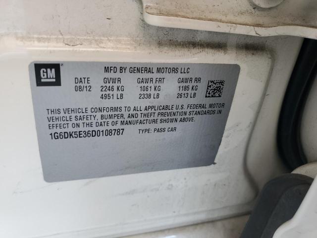 2013 Cadillac Cts Performance Collection VIN: 1G6DK5E36D0108787 Lot: 61278814