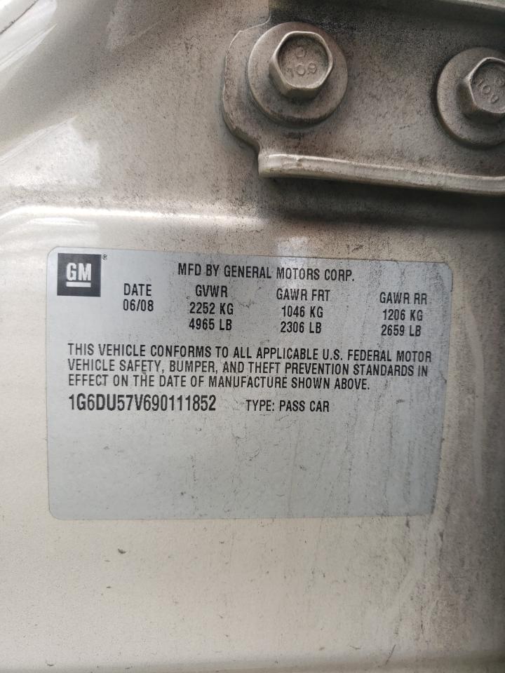 1G6DU57V690111852 2009 Cadillac Cts Hi Feature V6