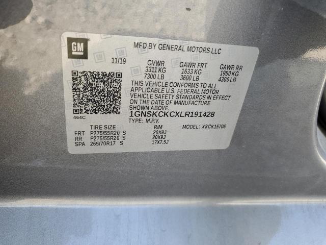 2020 CHEVROLET TAHOE K150 - 1GNSKCKCXLR191428
