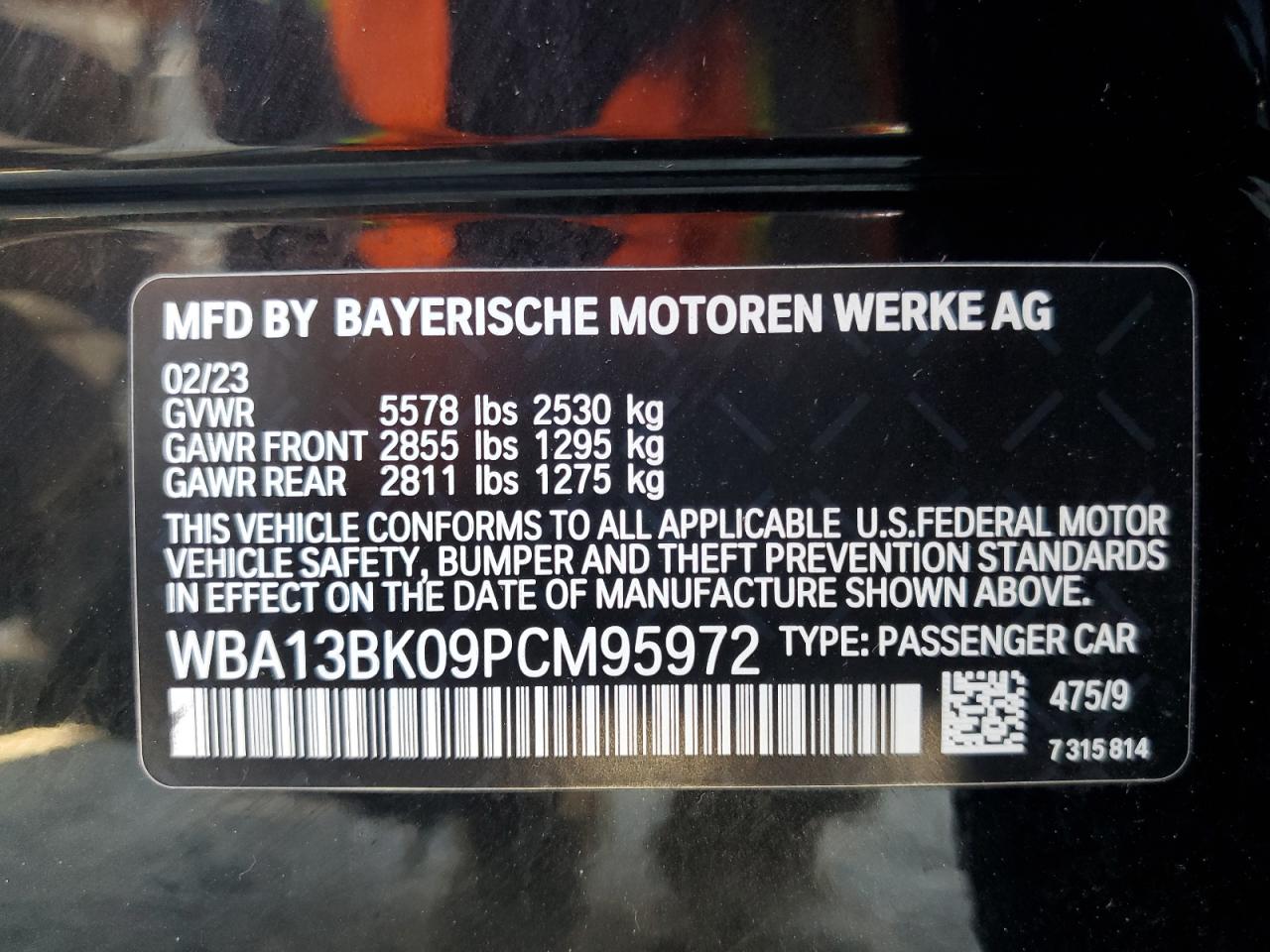 WBA13BK09PCM95972 2023 BMW M550Xi