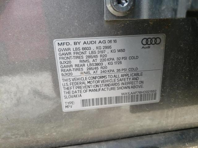 VIN WA1LAAF76HD021552 2017 Audi Q7, Premium Plus no.13