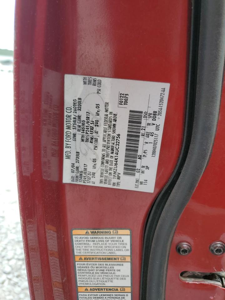 1FMZU64K14UC32756 2004 Ford Explorer Eddie Bauer