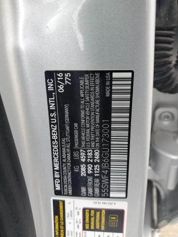 2016 Mercedes-Benz C 300 VIN: 55SWF4JB6GU173001 Lot: 62218434