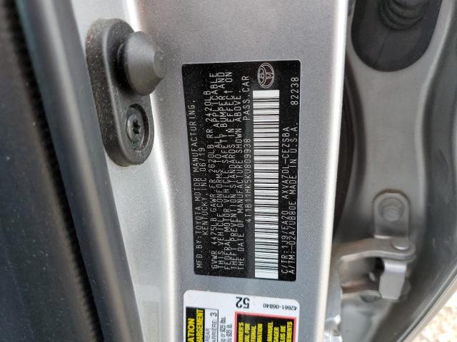 VIN 4T1B11HK5KU809938 2019 Toyota Camry, L no.12