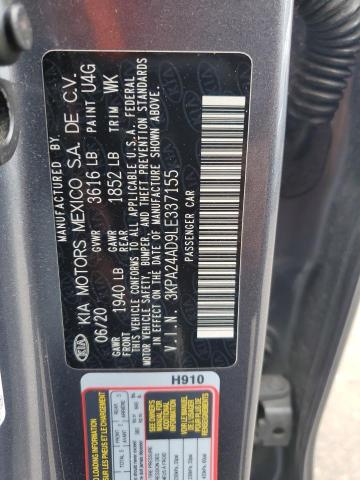 2020 Kia Rio Lx VIN: 3KPA24AD9LE337155 Lot: 61300194