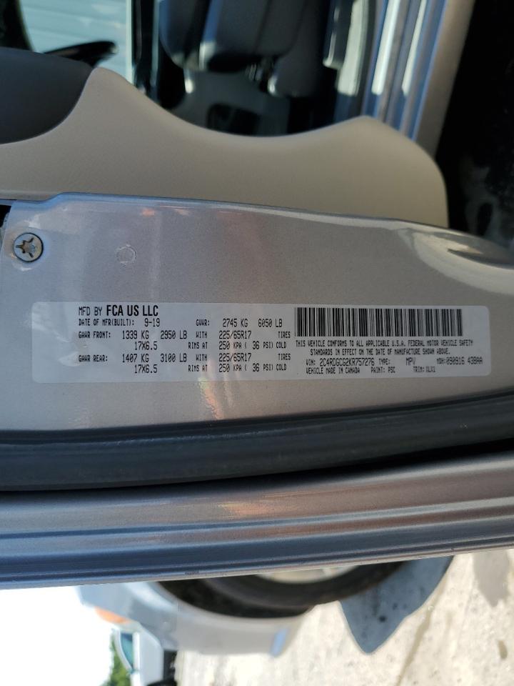 2019 Dodge Grand Caravan Sxt vin: 2C4RDGCG2KR757276