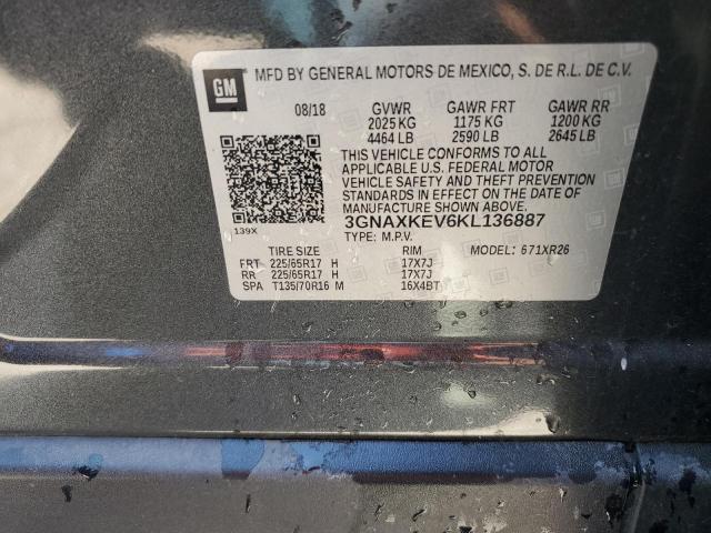 2019 CHEVROLET EQUINOX LT - 3GNAXKEV6KL136887
