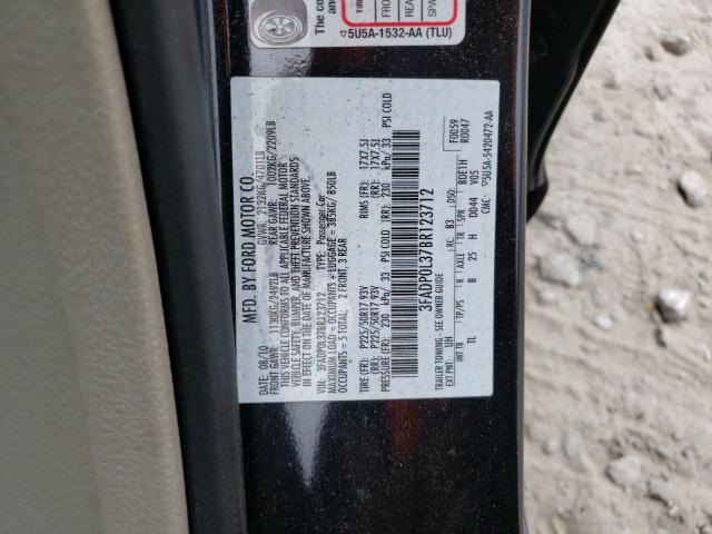 2011 Ford Fusion Hybrid VIN: 3FADP0L37BR123712 Lot: 63167974