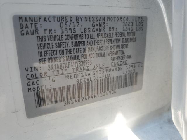 2017 NISSAN SENTRA S M 3N1AB7AP4HY336936