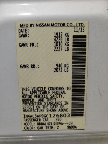 1N4AL3AP9GC126803 2016 NISSAN ALTIMA - Image 12