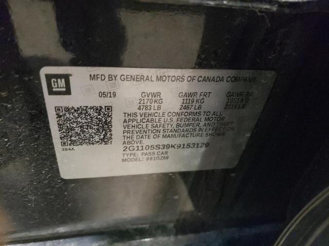 2019 Chevrolet Impala Premier VIN: 2G1105S39K9153129 Lot: 61427464