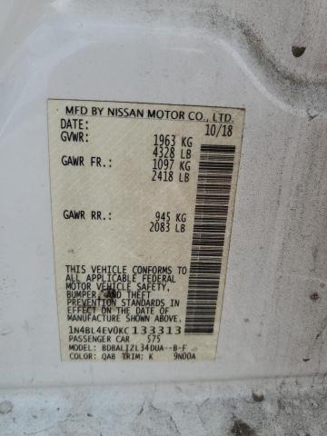 2019 NISSAN ALTIMA SL - 1N4BL4EV0KC133313