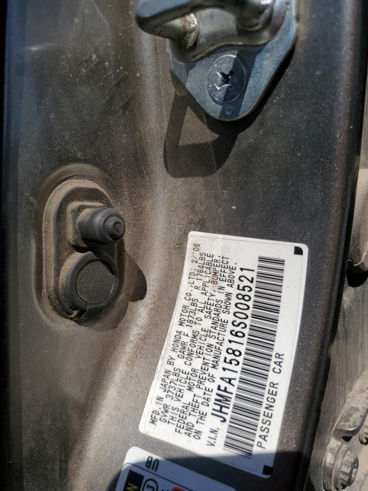 JHMFA15816S008521 2006 Honda Civic Ex JHMFA15816S008521 2006 Honda Civic Ex