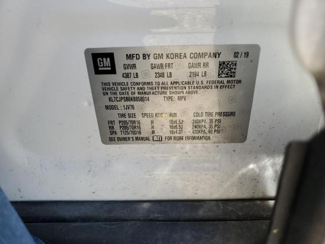 2019 CHEVROLET TRAX 1LT - KL7CJPSB6KB858014