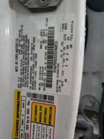 VIN 3FA6P0HDXER246855 2014 Ford Fusion, SE no.12