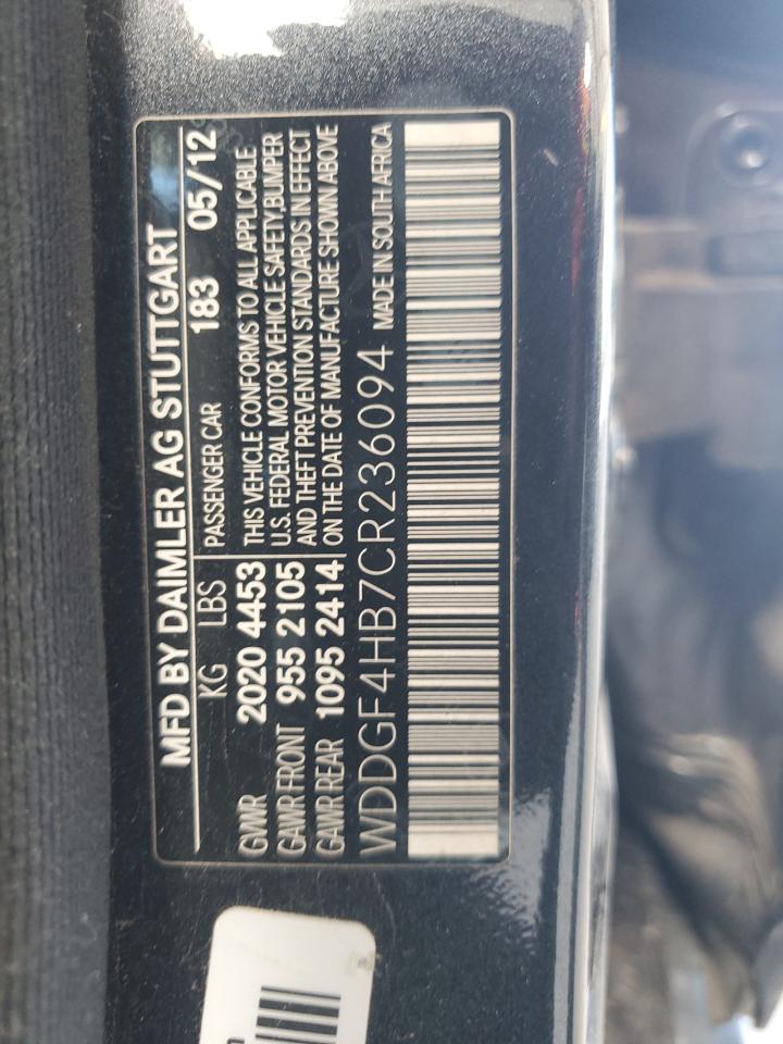 WDDGF4HB7CR236094 2012 Mercedes-Benz C 250