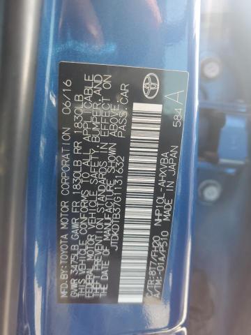 VIN JTDKDTB37G1131632 2016 Toyota Prius no.12