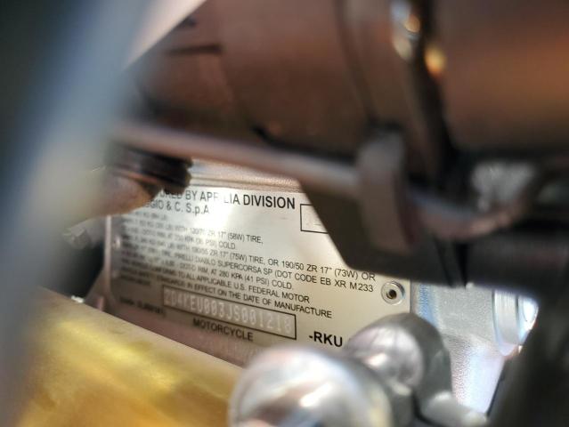 2018 APRILIA RSV4 ZD4KEU003JS001218