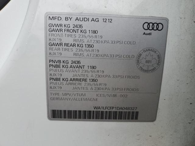 VIN WA1LFCFP1DA048327 2013 Audi Q5, Premium Plus no.13