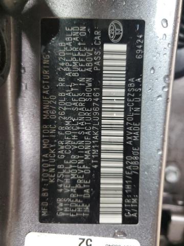 VIN 4T1M11AK7LU967461 2020 Toyota Camry, SE no.12