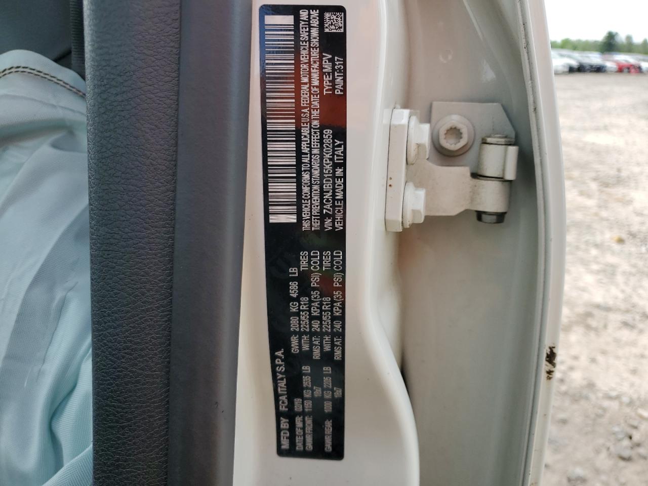 ZACNJBD15KPK02859 2019 Jeep Renegade Limited