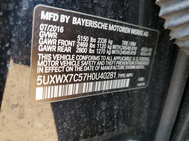 VIN 5UXWX7C57H0U40281 2017 BMW X3, Xdrive35I no.12