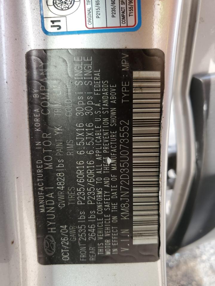 KM8JN72D35U073552 2005 Hyundai Tucson Gls