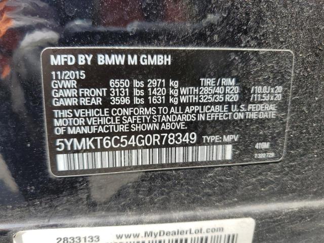 VIN 5YMKT6C54G0R78349 2016 BMW X5, M no.12