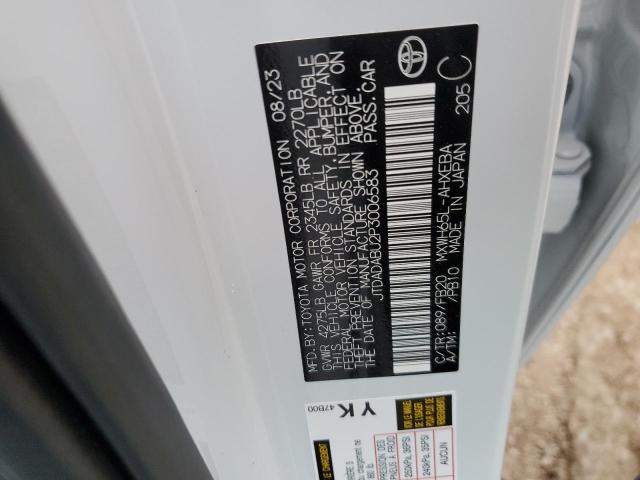 2023 TOYOTA PRIUS LE - JTDADABU2P3006583