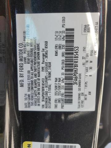 VIN 3FA6P0H78FR185453 2015 Ford Fusion, SE no.12