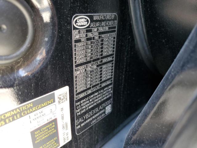 2020 LAND ROVER RANGE ROVE - SALYB2EX9LA250097