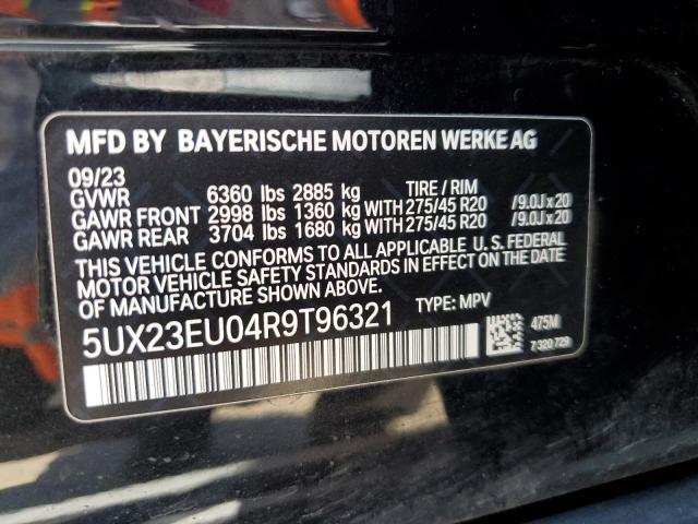 VIN 5UX23EU04R9T96321 2024 BMW X5, Xdrive40I no.13