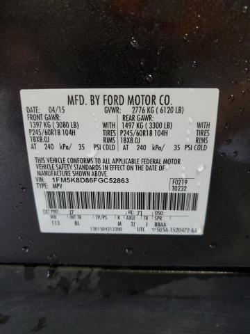 2015 FORD EXPLORER X - 1FM5K8D86FGC52863