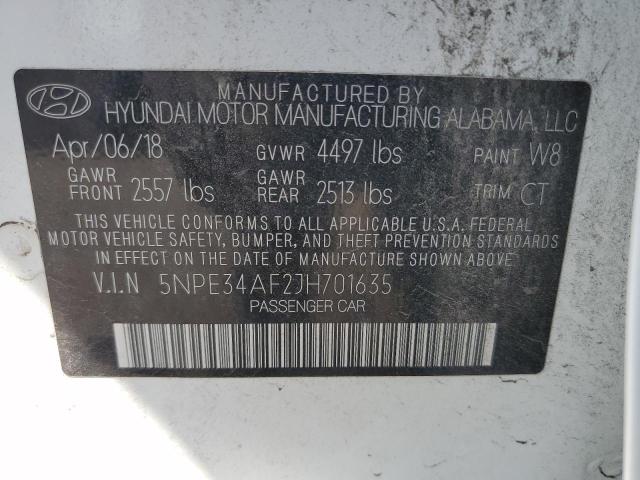 2018 HYUNDAI SONATA SPO - 5NPE34AF2JH701635