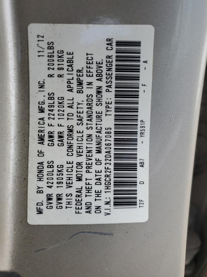 2013 Honda Accord Lx vin: 1HGCR2F32DA067085