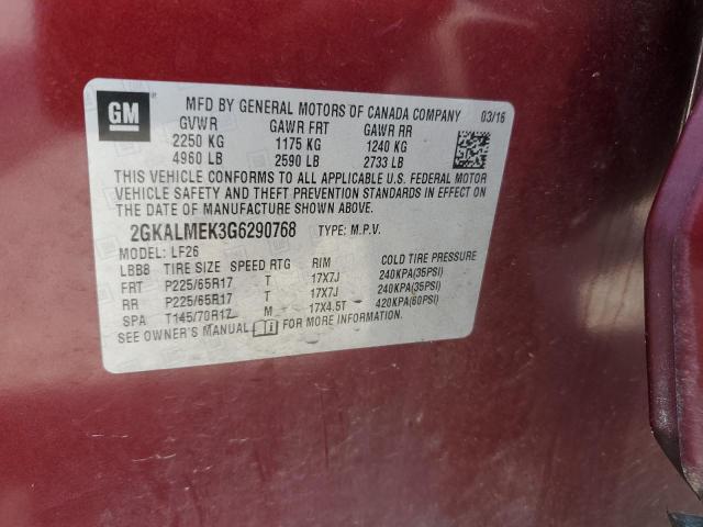 2016 GMC TERRAIN SL - 2GKALMEK3G6290768