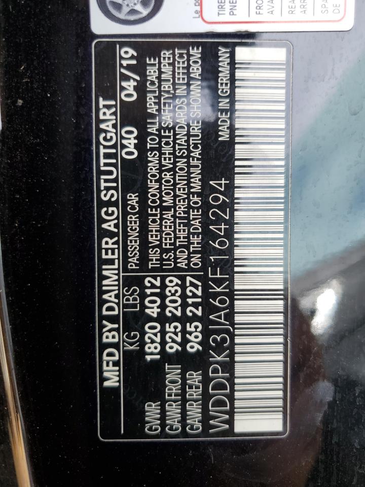 WDDPK3JA6KF164294 2019 Mercedes-Benz Slc 300