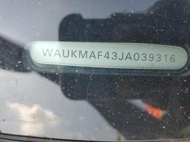 VIN WAUKMAF43JA039316 2018 Audi A4, Premium no.12