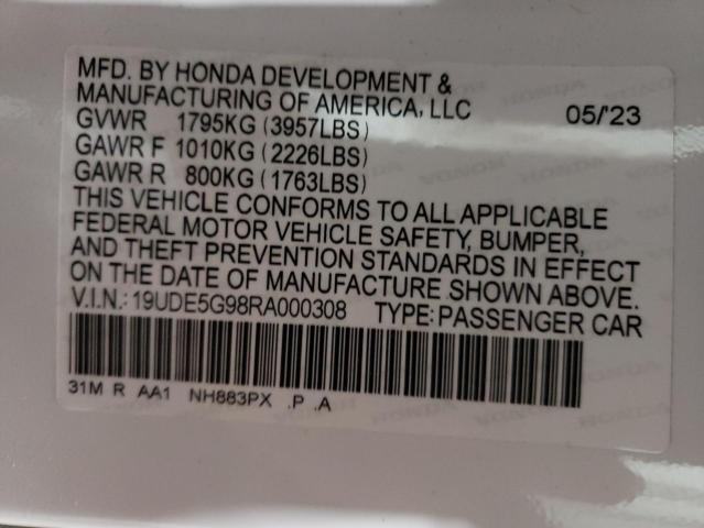 2024 Acura Integra Type S VIN: 19UDE5G98RA000308 Lot: 60923434