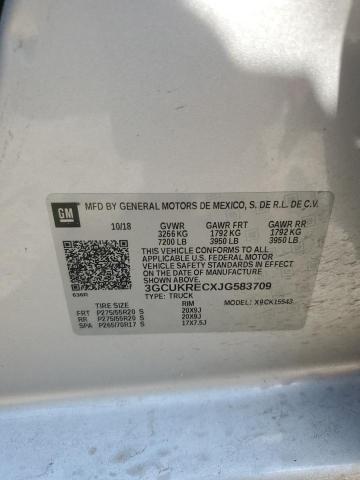 2018 CHEVROLET SILVERADO - 3GCUKRECXJG583709