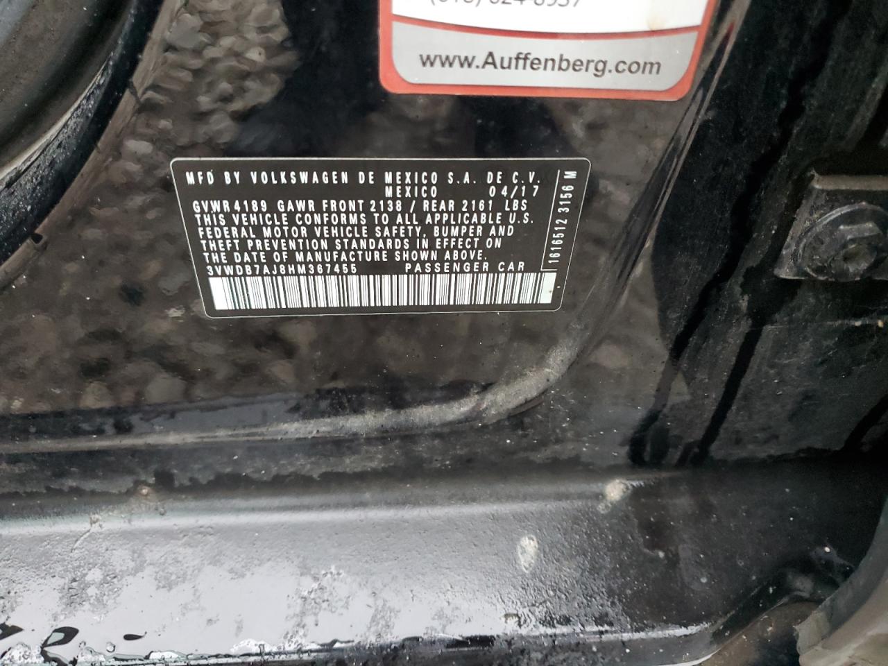 3VWDB7AJ8HM367455 2017 Volkswagen Jetta Se