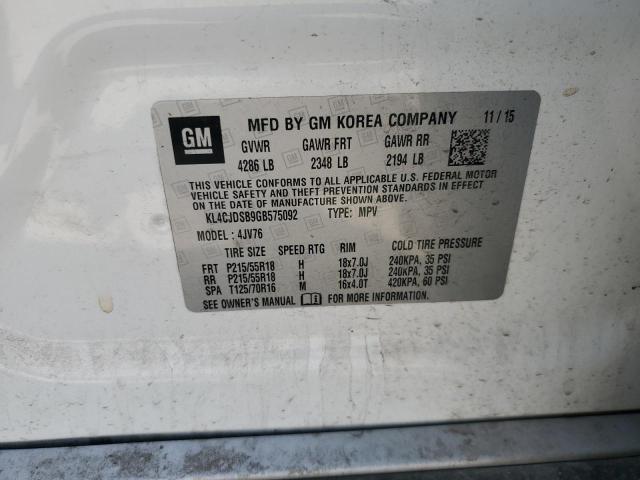 2016 BUICK ENCORE PRE KL4CJDSB9GB575092