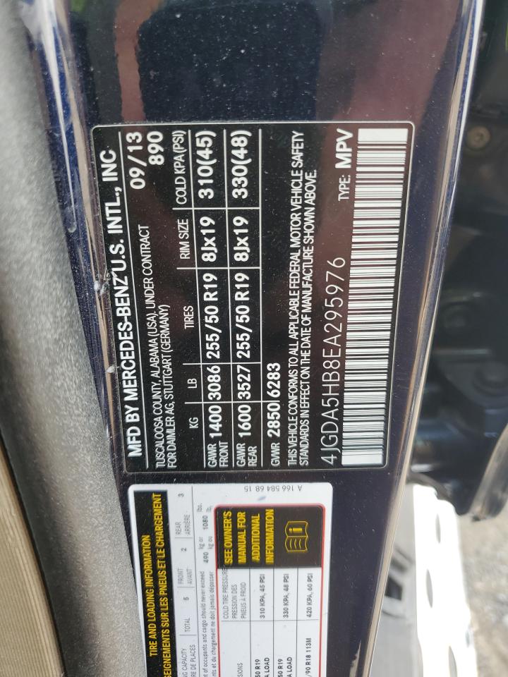 4JGDA5HB8EA295976 2014 Mercedes-Benz Ml 350 4Matic