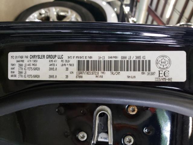 2014 Ram 1500 Laramie VIN: 1C6RR7VT0ES187218 Lot: 62749964